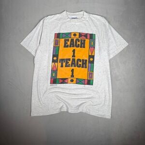 90s Mens All Sport Each 1 Teach 1 Vintage Graphic T-Shirt XL